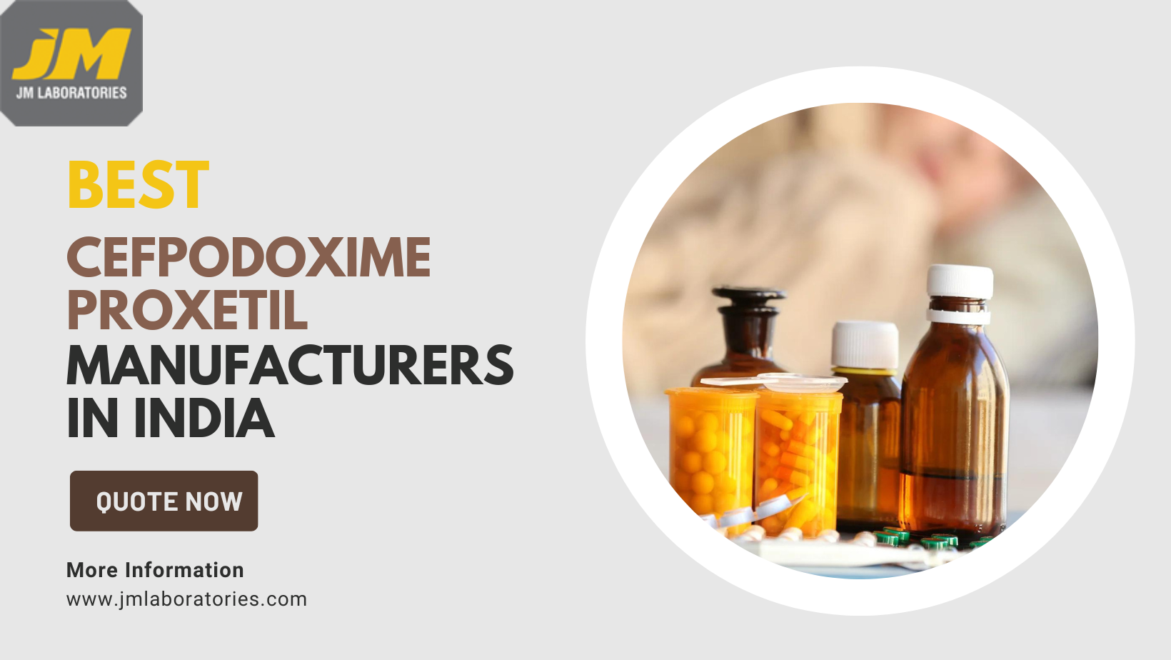 Cefpodoxime Proxetil Manufacturing Company in India | JM laboratories